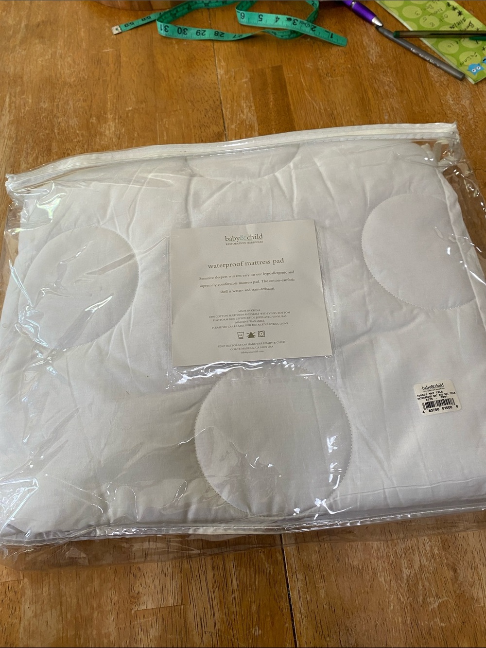 crib mattress cover Restoration Hardware White Quilted Waterproof Mattress Pad